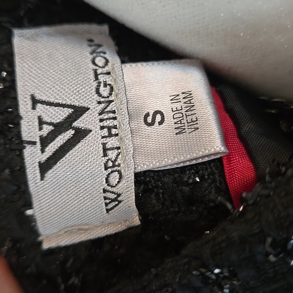 Worthington Textured Black Blazer With Silver Sparkle Detail - Picture 7 of 11